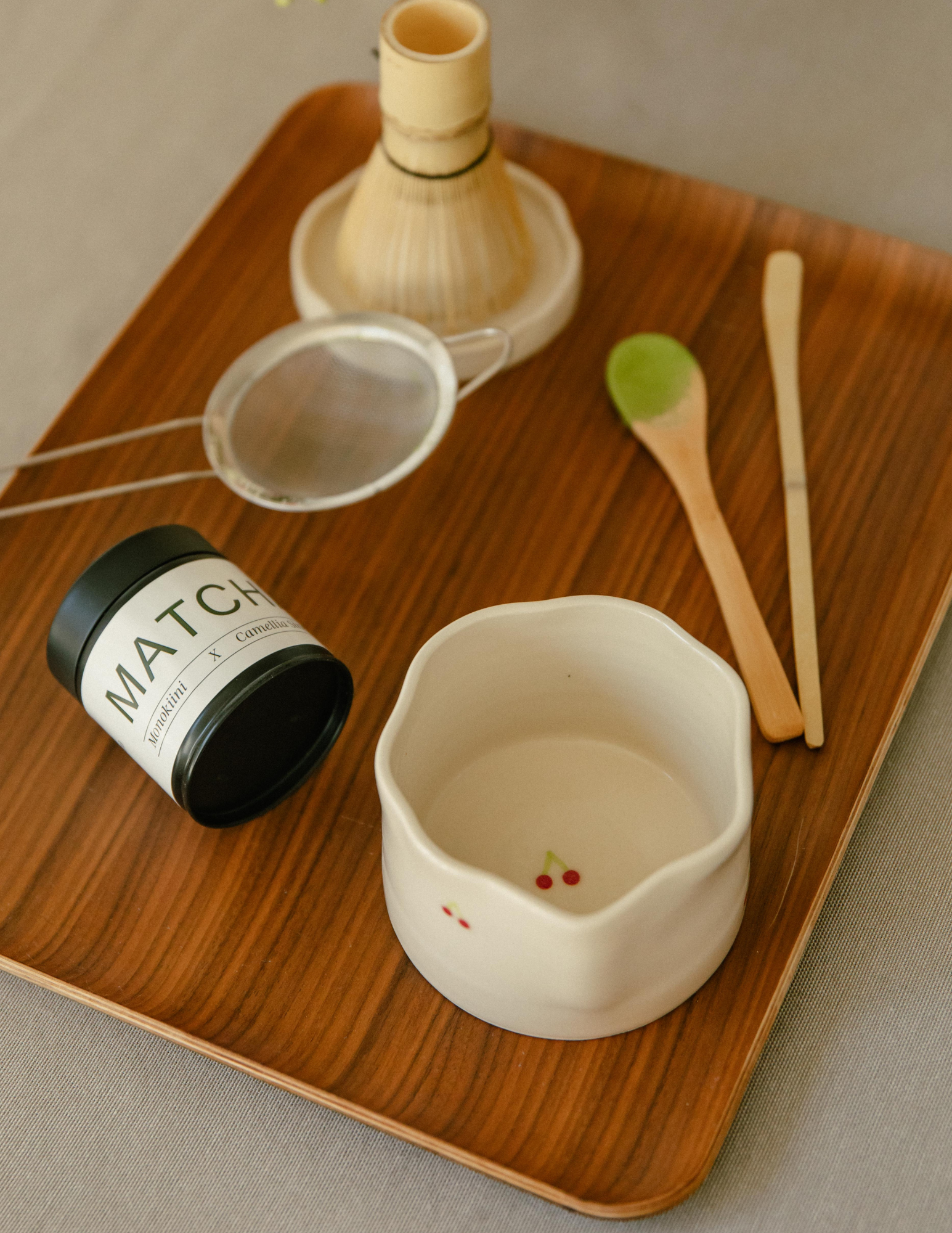 Ensemble à matcha - Cerise