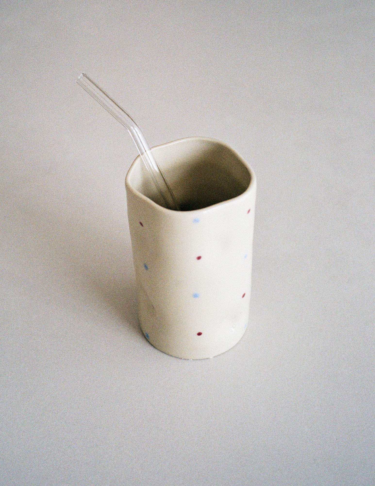 Tasse à boisson glacée - Polka Dots Ciel et Vin