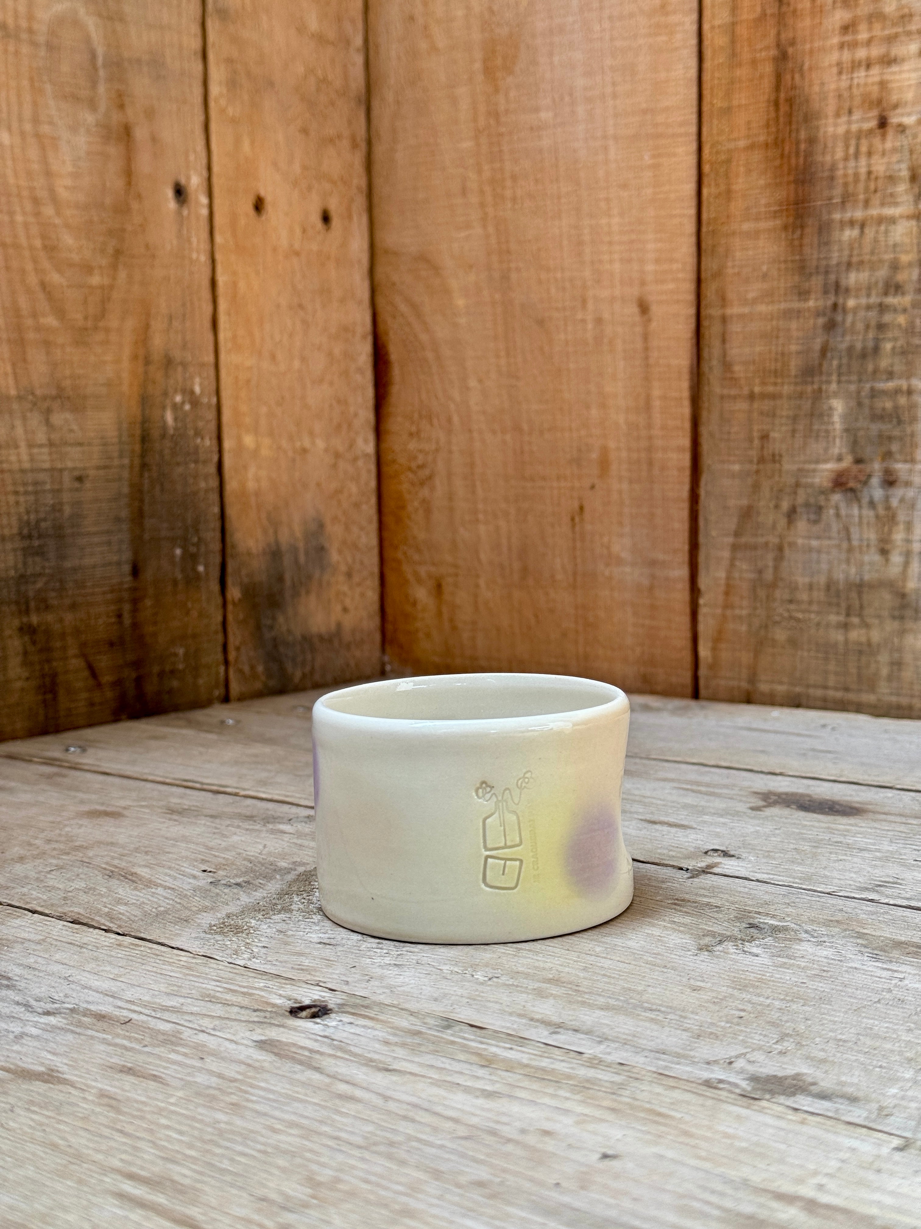 Tasse espresso - Jaune-Mauve - Blanche