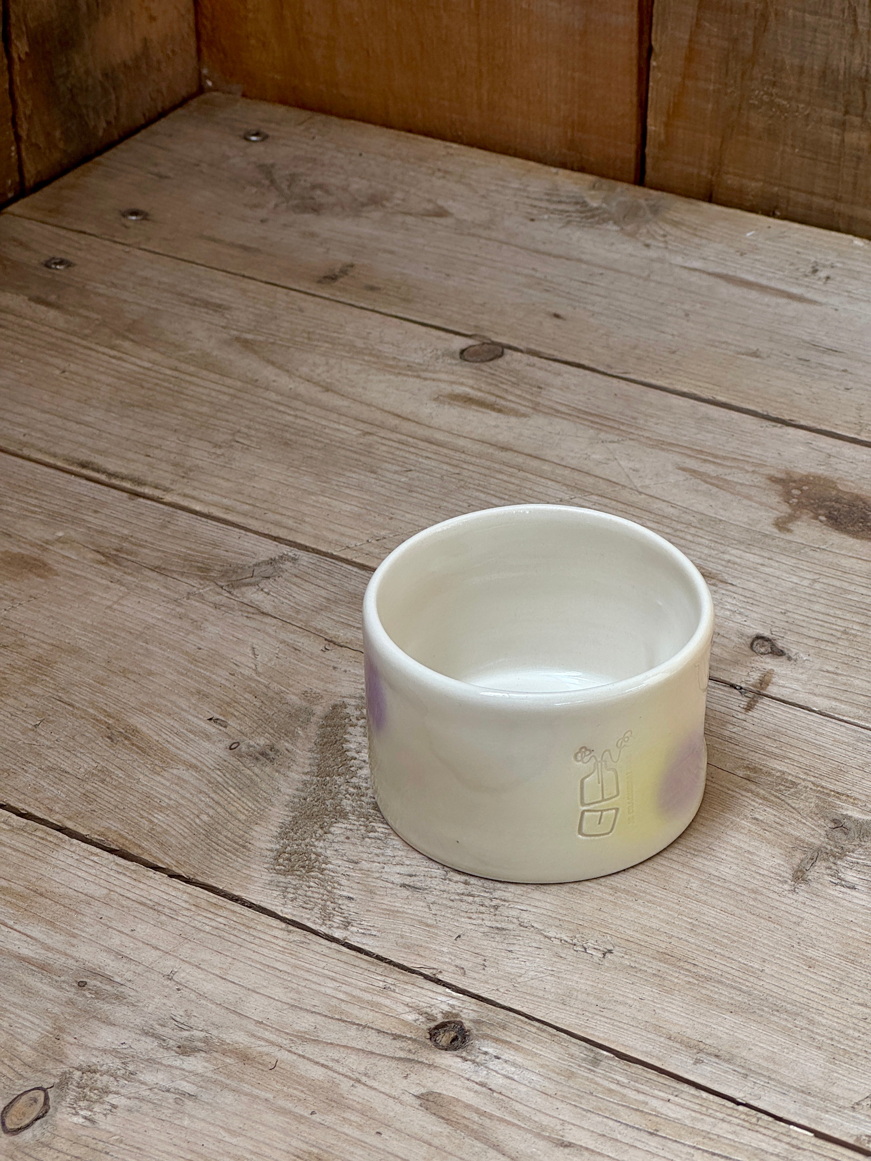 Tasse espresso - Jaune-Mauve - Blanche