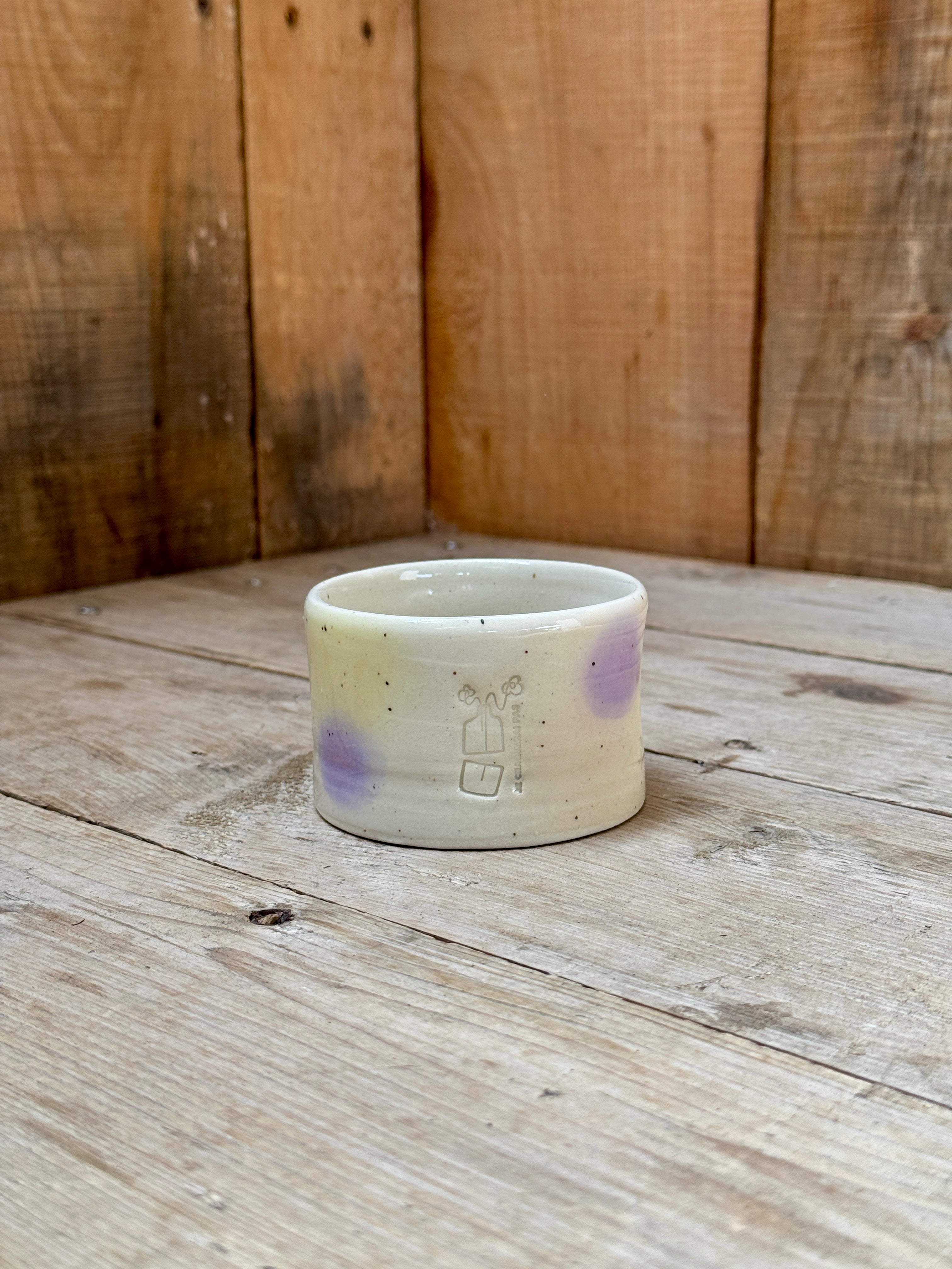 Tasse espresso - Jaune-Mauve - Picoté