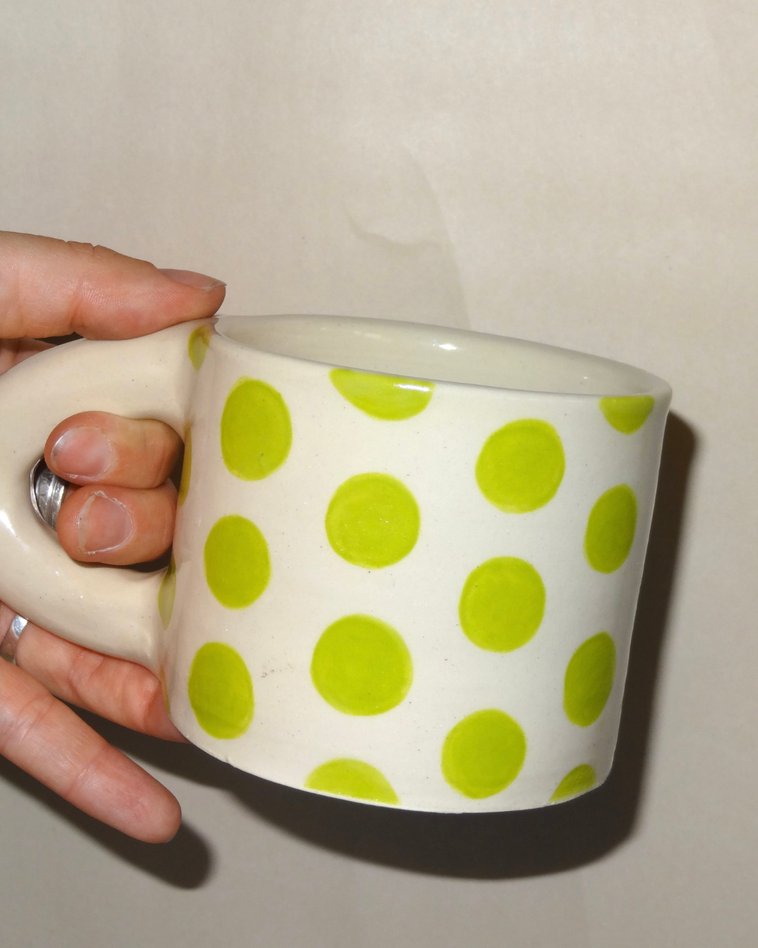 Standard Green Polka Dots Mug