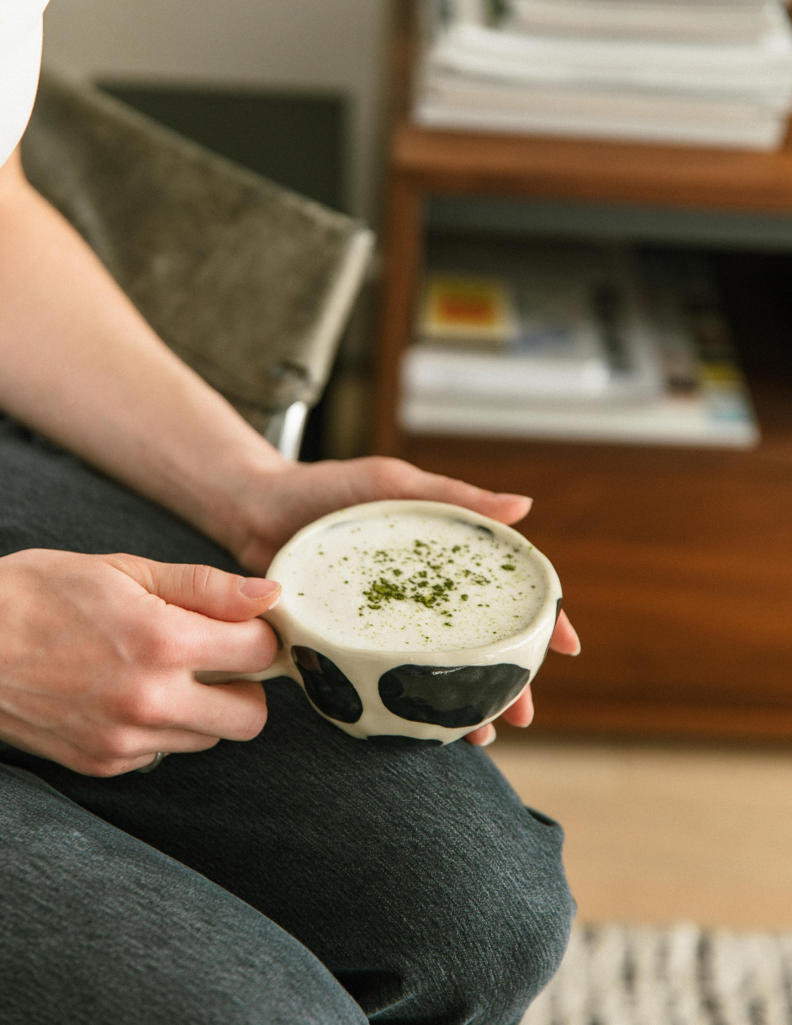 Tasse à café façonnée - Tachetée
