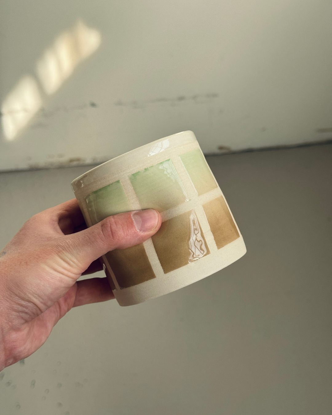 Tasse latté - carreaux - Carré