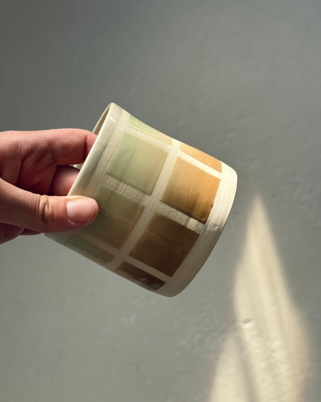 Tasse latté - carreaux - Carré